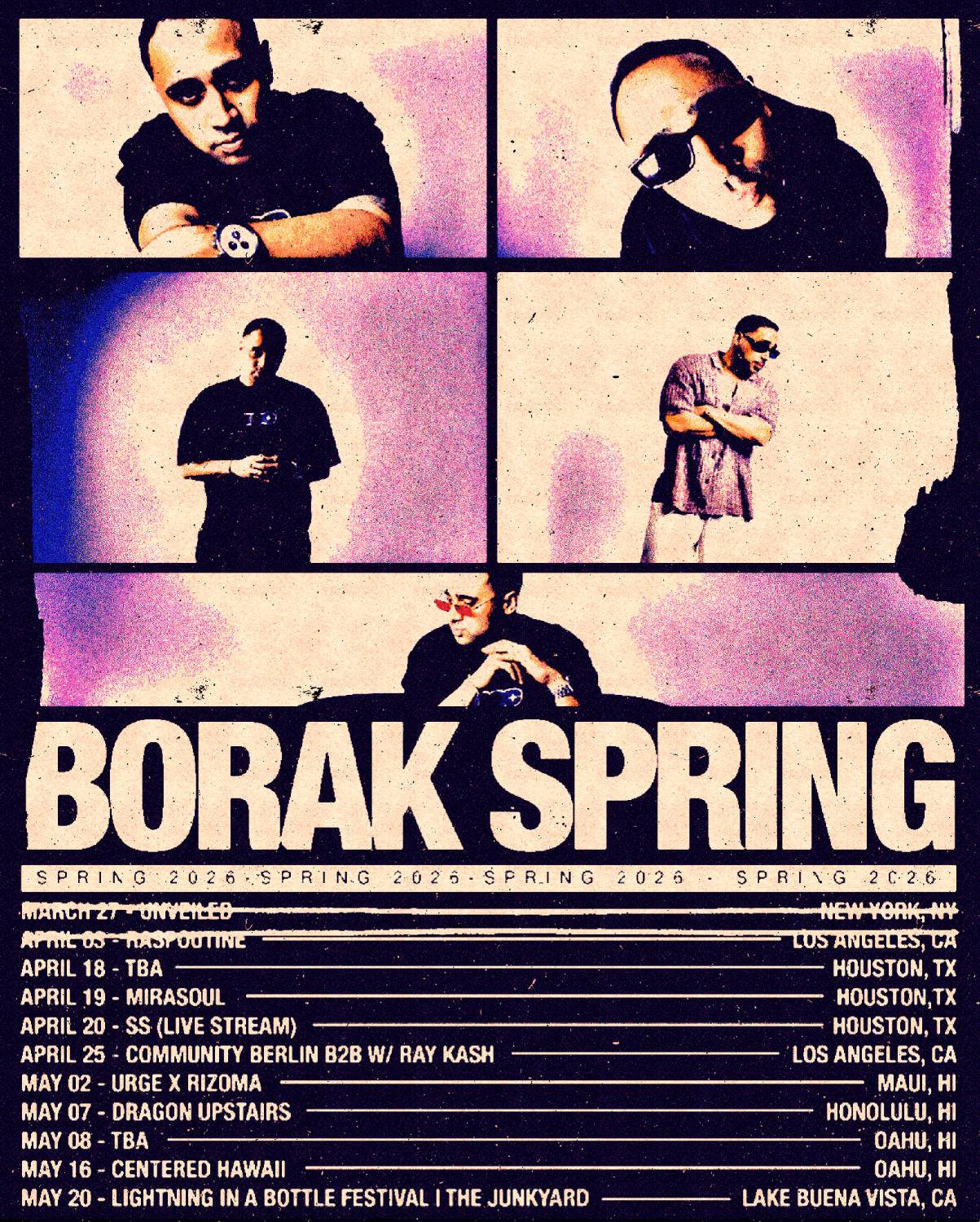 Borak Spring 2026 Tour